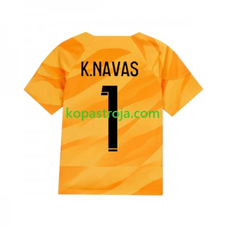 Billiga Fotbollströjor Paris Saint-Germain K.NAVAS 1 Målvakt Borta tröja 2023/24 Kortärmad